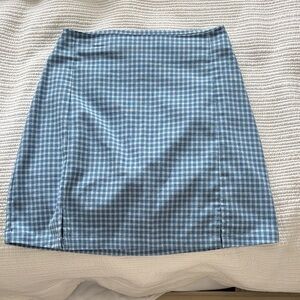Brandy Melville Blue Plaid Pencil Skirt